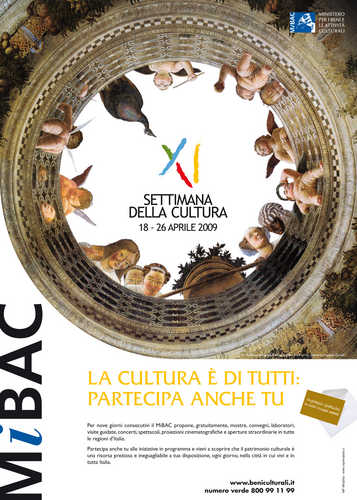 XI Settimana della cultura - Locandina